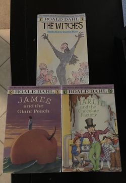 3 Ronald Dahl Books:  The Witches, James And The Giant Peach and Charlie And The chocolate factory 