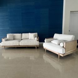 Macy’s Sofa + Armchair + Pottery Barn Coffee Table | $1,000  | Westchester | Pickup Only