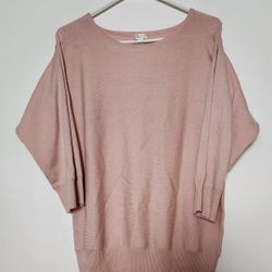 Women's Pink Dolman Sleeve Sweater Size L/G