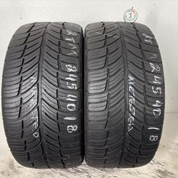 2 Tires 245 40 18 BfGoodrich Gforce Comp2 No Repairs 