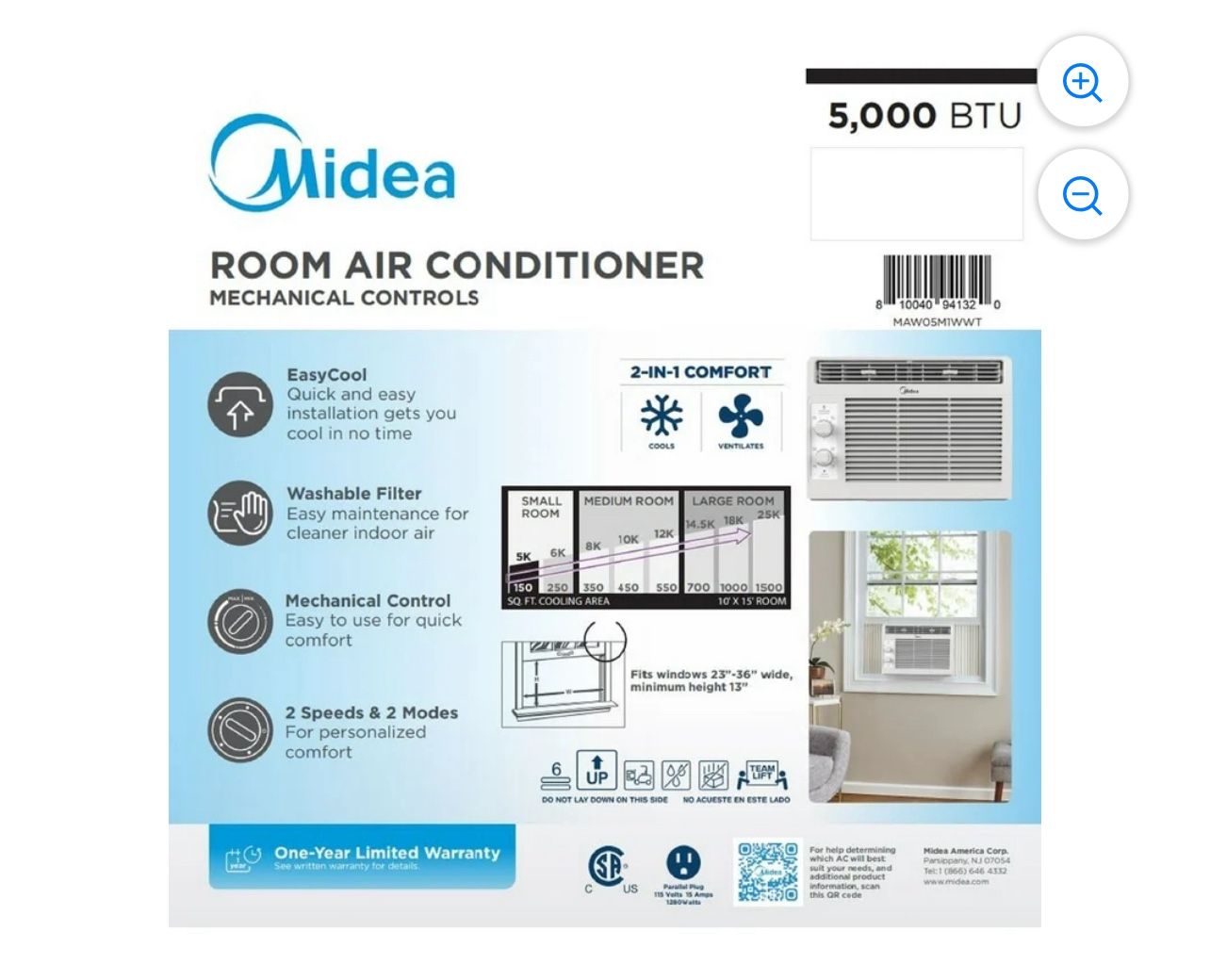 Midea EasyCool Room Air Conditioner 5000BTU