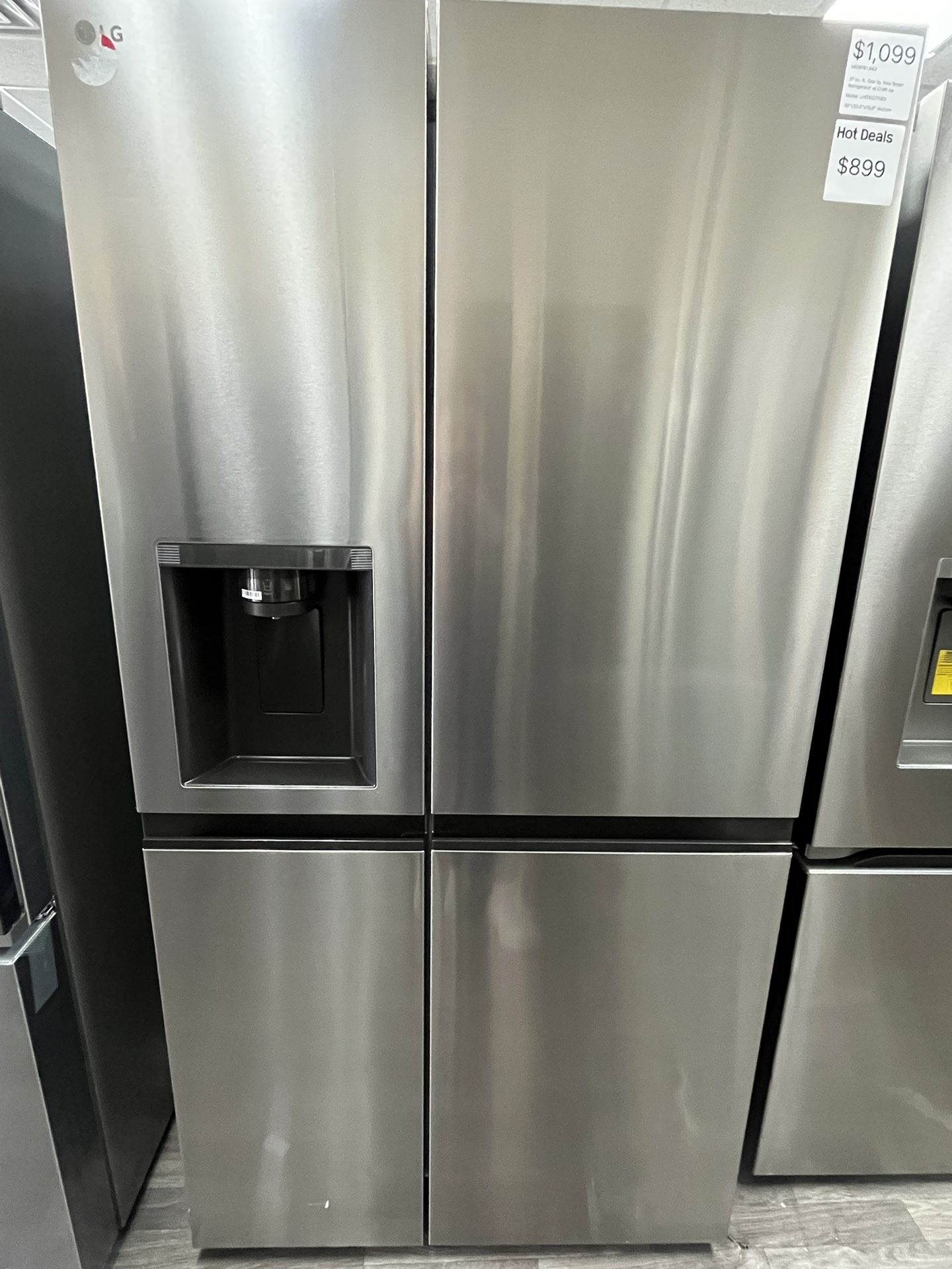 27cu.ft Capacity Side By Side Fridge With Craft Ice Maker Was$1943