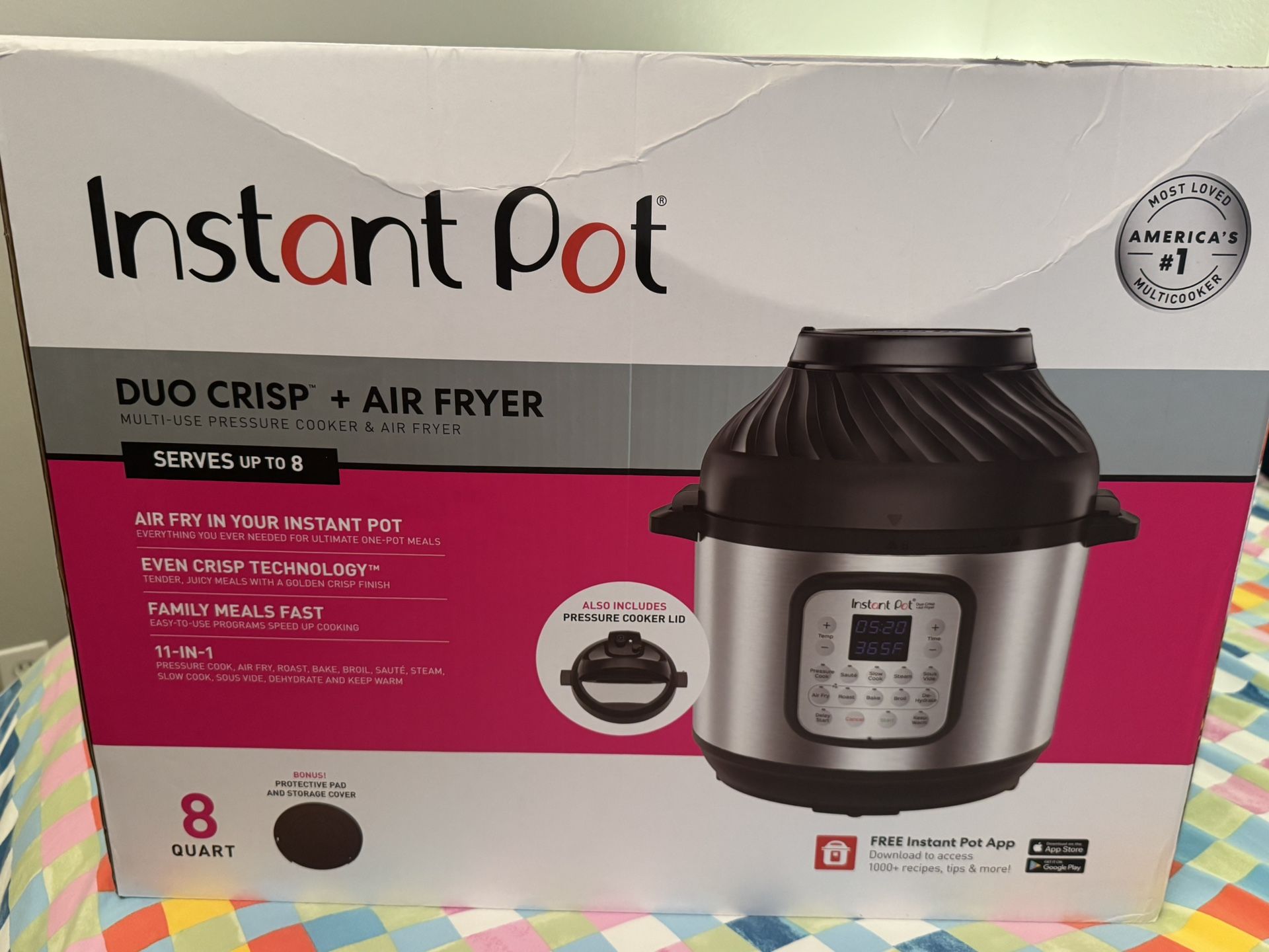 Insta pot Duo Crisp + Air fryer New In Box!