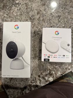 Google Nest Cam Indoor (Wired, 2nd Gen)• Chromecast with Google TV (4K)