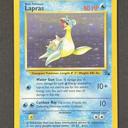 Lapras #10/62 Holo – Fossil Set (1999 WOTC) – LP – Vintage Pokémon