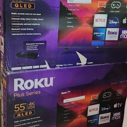 Roku 55 Inches QLED 4K SMART WIFI UHDTV ON SALE WITH WARRANTY 