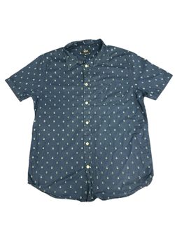 Urban Pipeline Blue Button Up Short Sleeve Shirt Size Medium