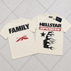 Brand new hellstar sports family graphic tshirt size: M & L tags included scanning NFC