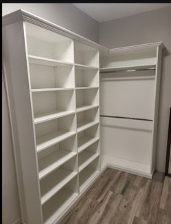 Modular closet system (disassembled)