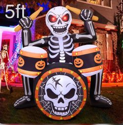 5ft Halloween Inflatable Skeleton