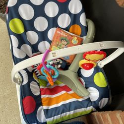 bouncer and toy rattle 