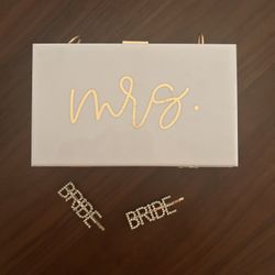 MRS. Purse And BRIDE hair Pins 