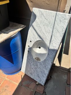 Marble restroom slab