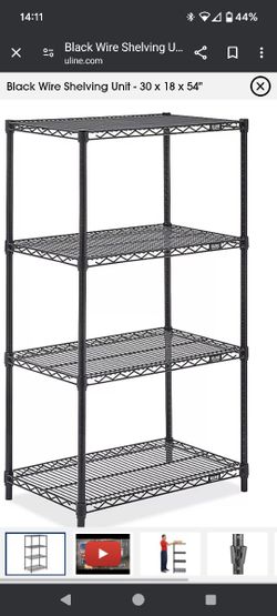 Multiple Black Wire Shelves