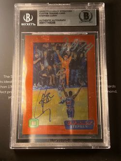 Stephen Curry Signed ORRETT’s Trading Card Beckett Authenticated
