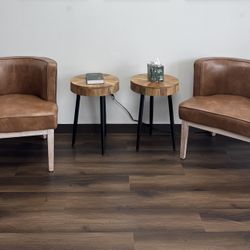 Brown Leather Chairs 