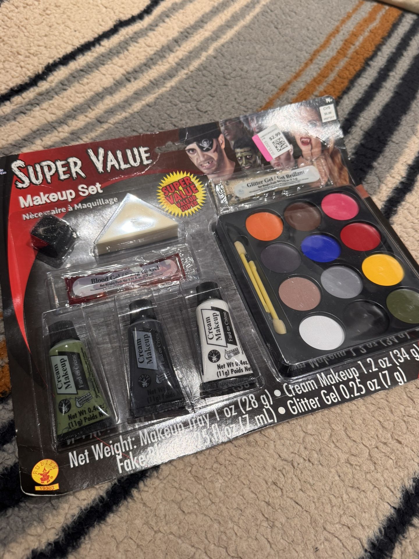 👻 All-in-One Halloween Makeup Kit – Face Paint, Fake Blood & More