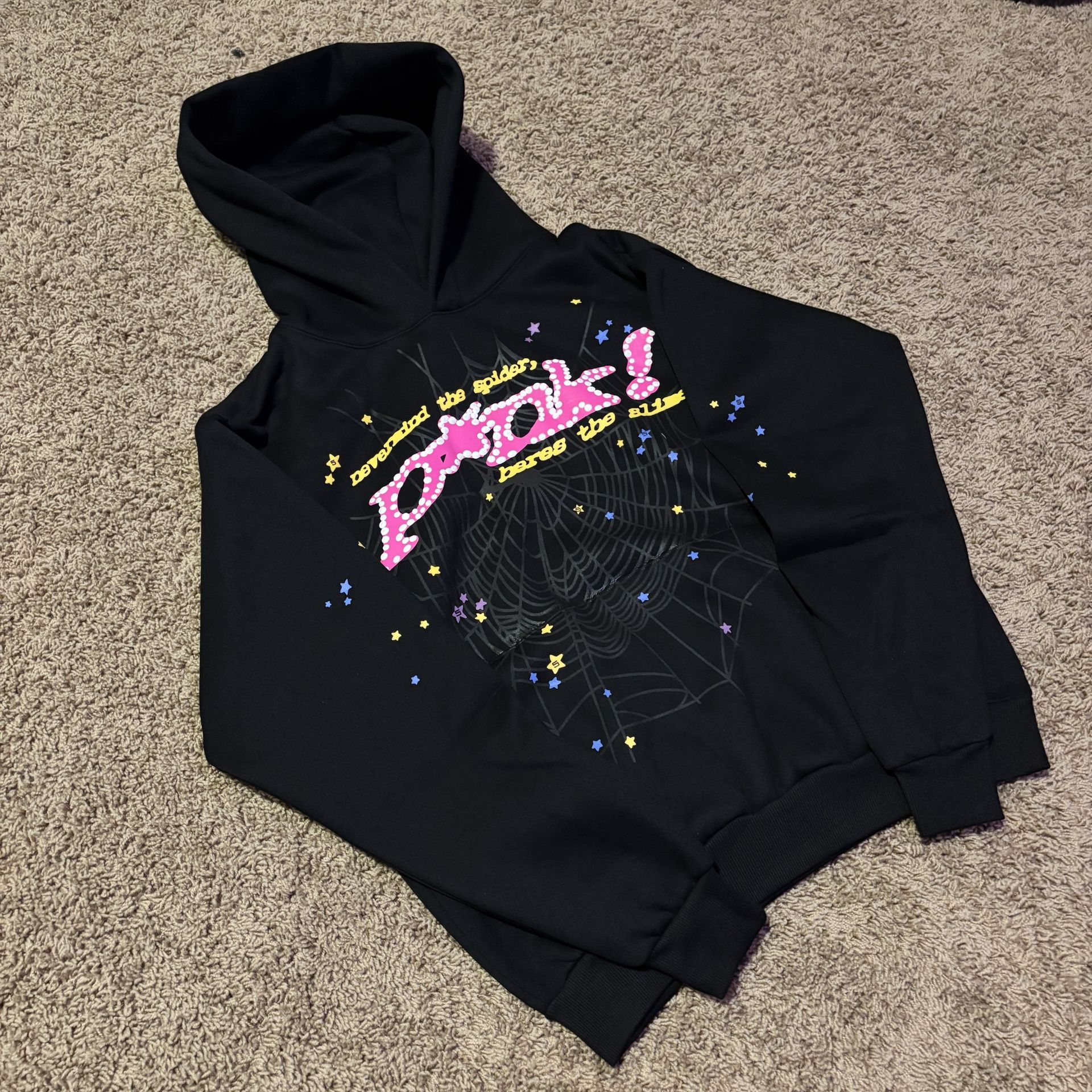 Black and pink spider hoodie