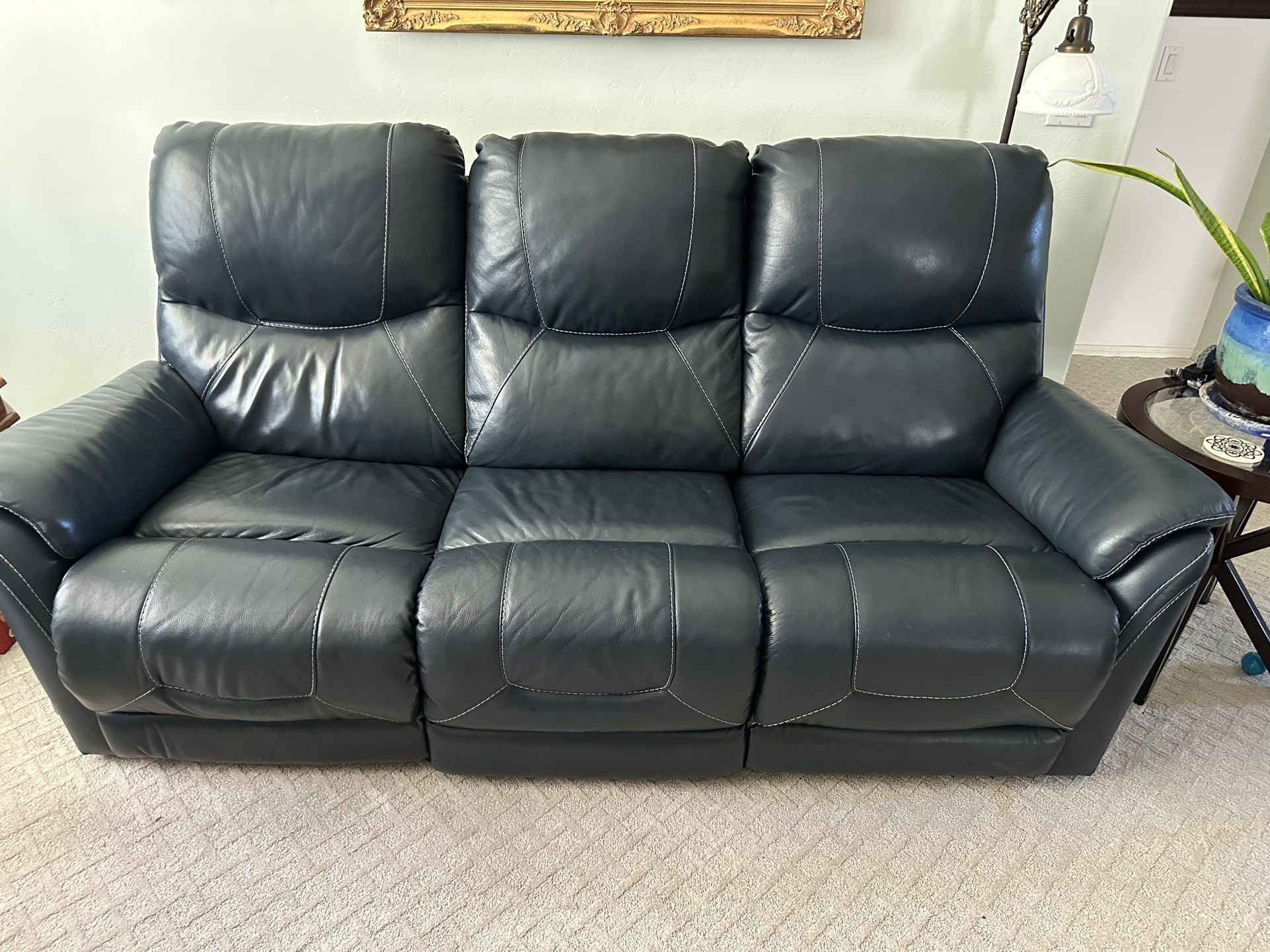 Reclining Matching Sofa And Chair. Leather