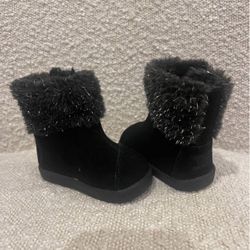 Toms Baby Boots, Black Suede, Size 3 