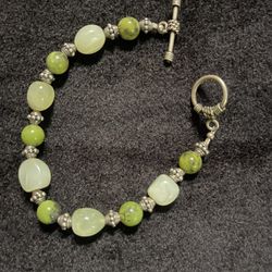 Serpentine And Green Onyx Bracelet 