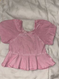 H&M Pink Peplum Toddler Girl Shirt/Blouse Size 2T