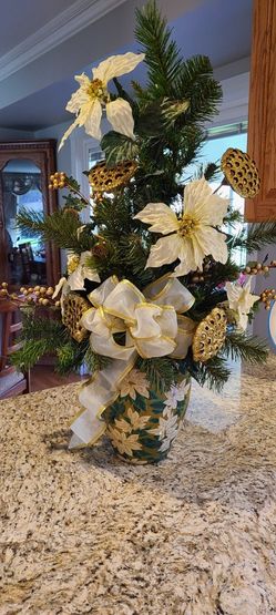 Beautiful  White Poinsettia  Silk