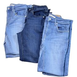Levis 725 High Rise Bootcut Denim Jeans 27X30 Dark Blue Wash Lot of 3