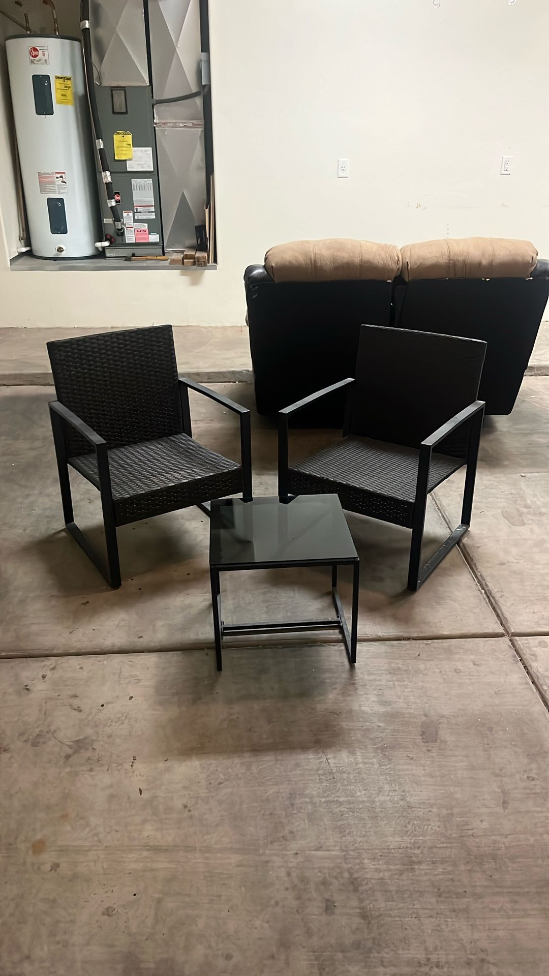 Patio Chairs And Glass Table