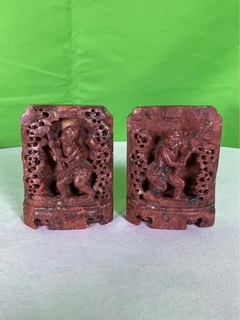 Pair of Asian Carved Bookends