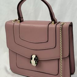 pink leather crossbody bag