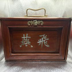 Vintage Antique 1920 Ox Bone And Bamboo Mahjong Set