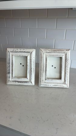 Set of two chunky wood picture frame frames