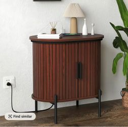 Brand New Mid-Century Modern Accent Cabinet with Doors