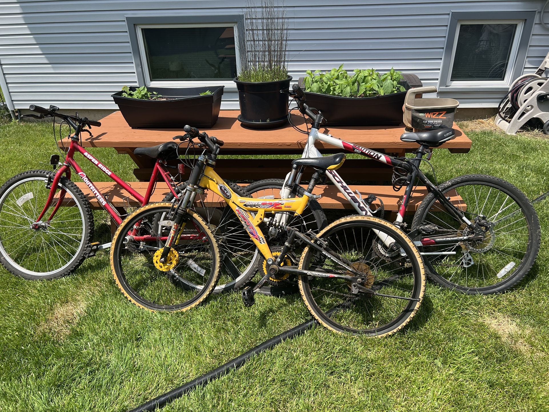 3 Mountain Bikes