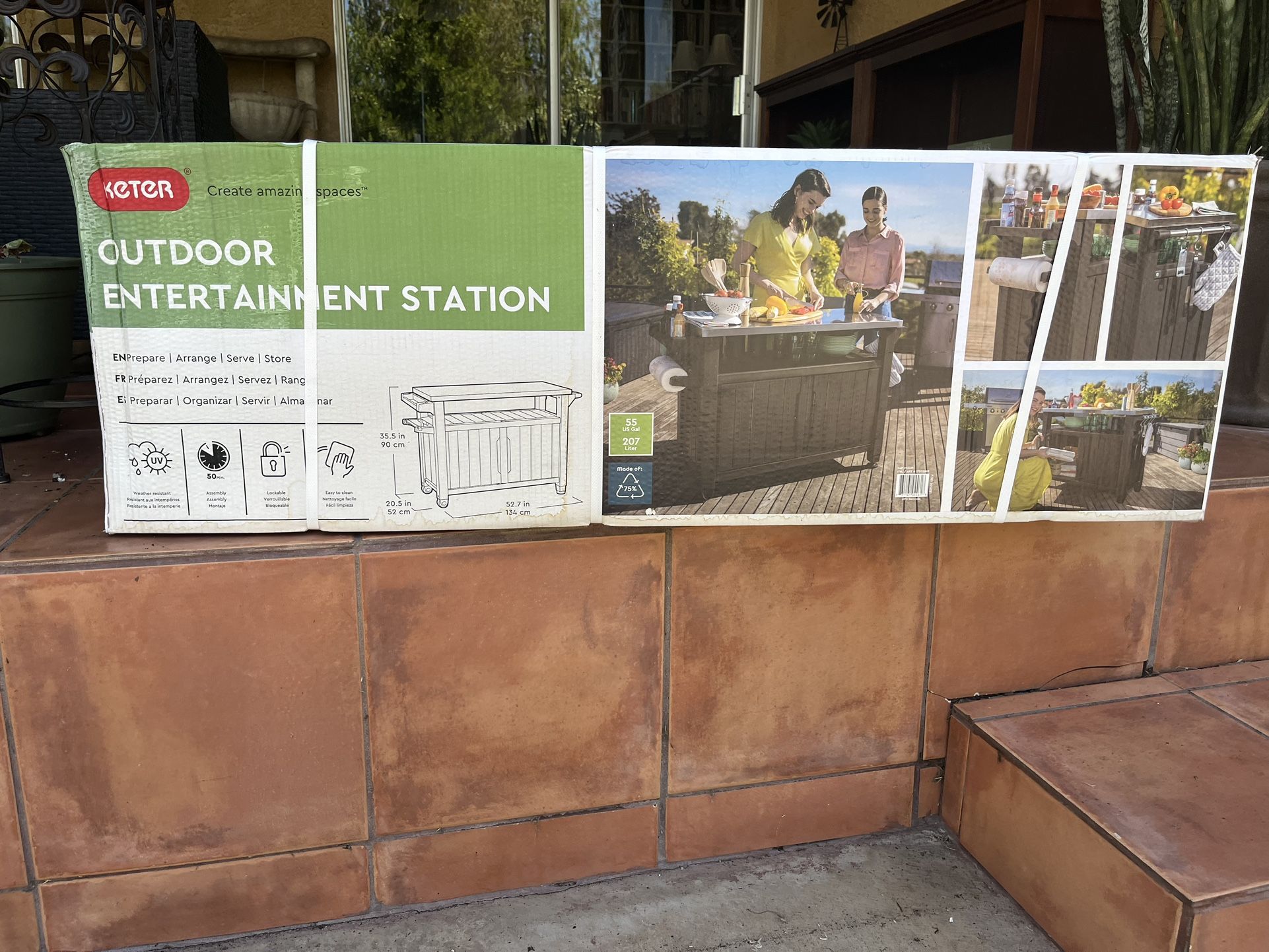 Patio Bar/ Entertainment Station. Brand New. Still In Box. 