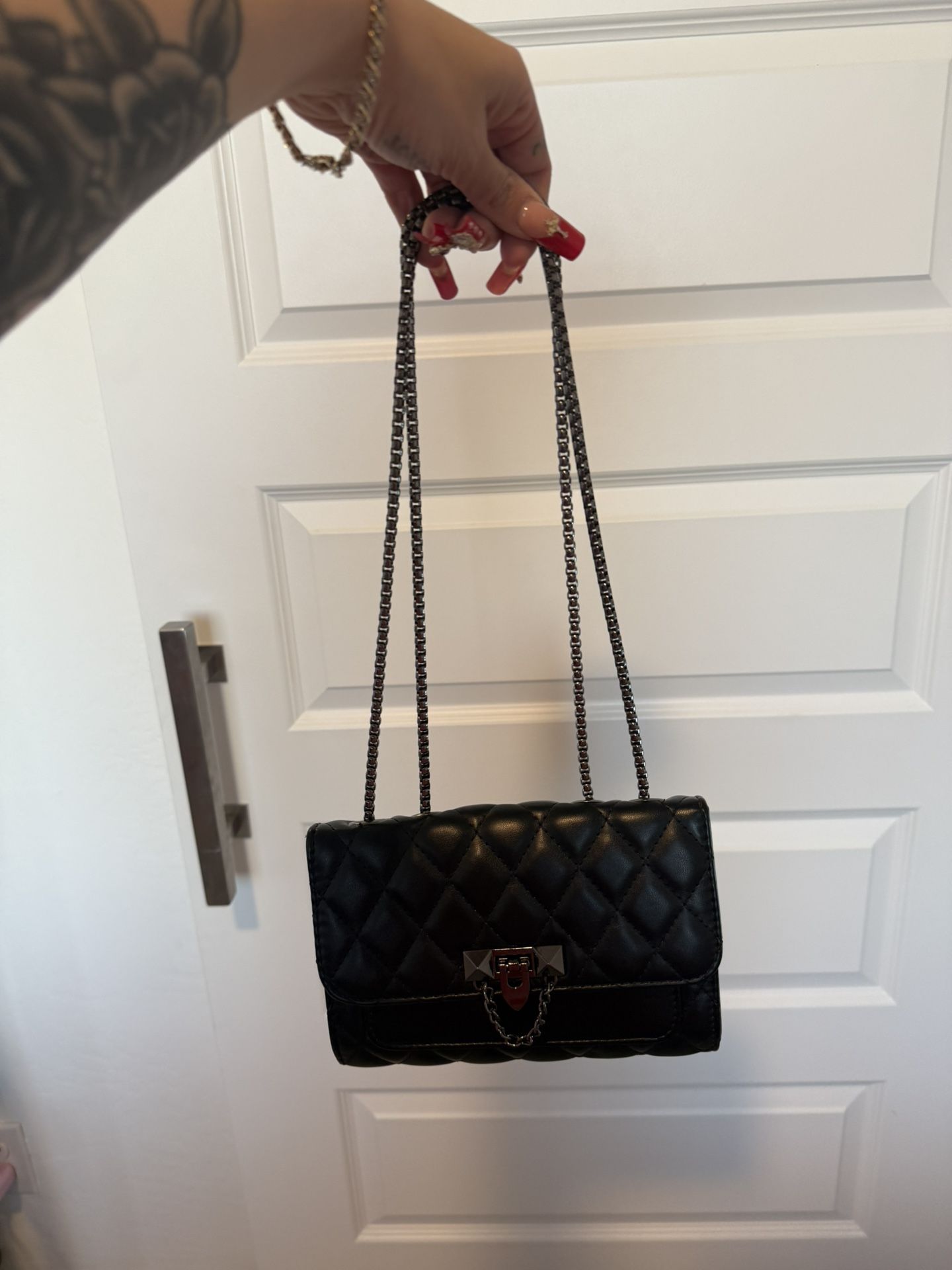 Black And Red Interior Purse