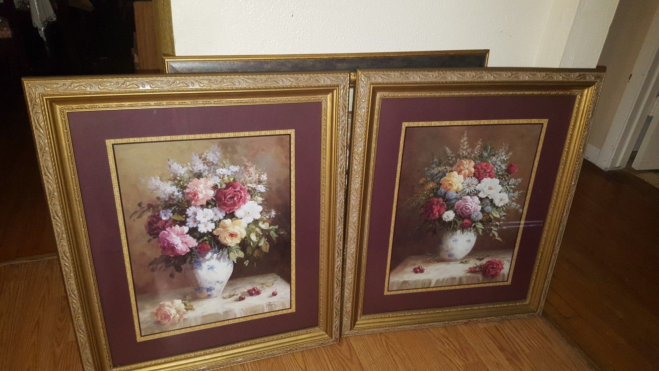 Juego de 2 cuadros home interiors en buenas condition