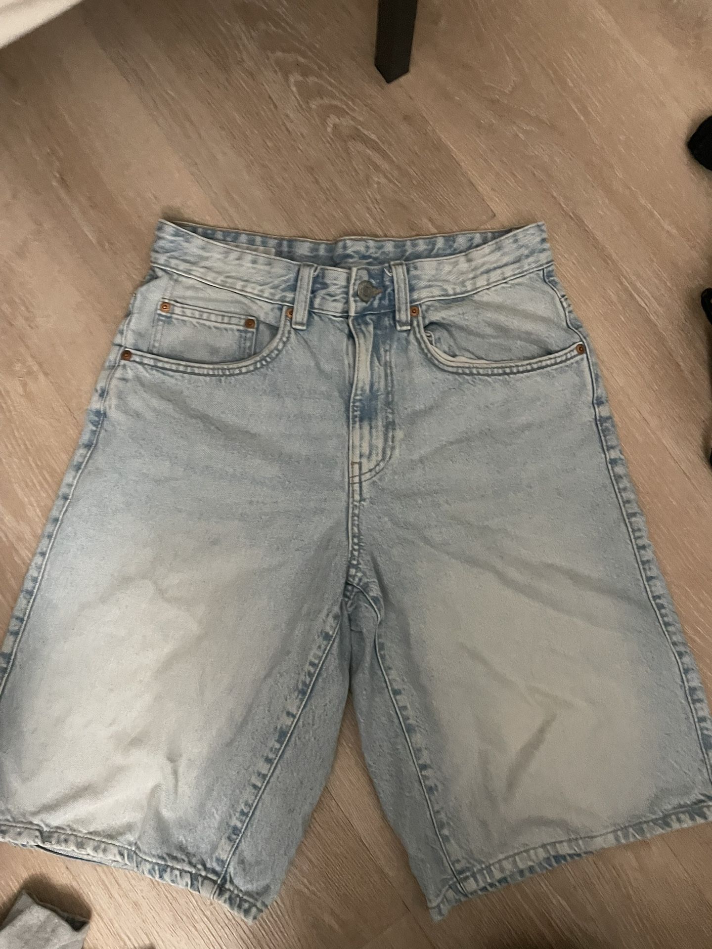 Blue baggy Zara jorts