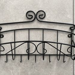 Key Holder, Mail Holder Rack Metal Black 