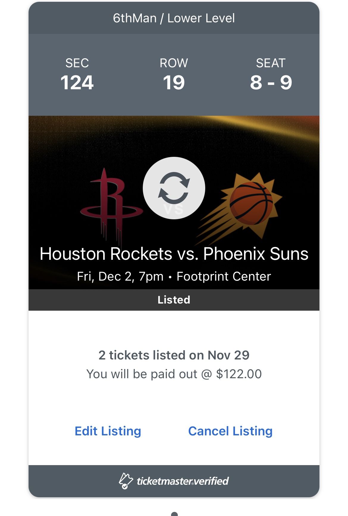 Phoenix Suns Vs Houston Rockets Tickets