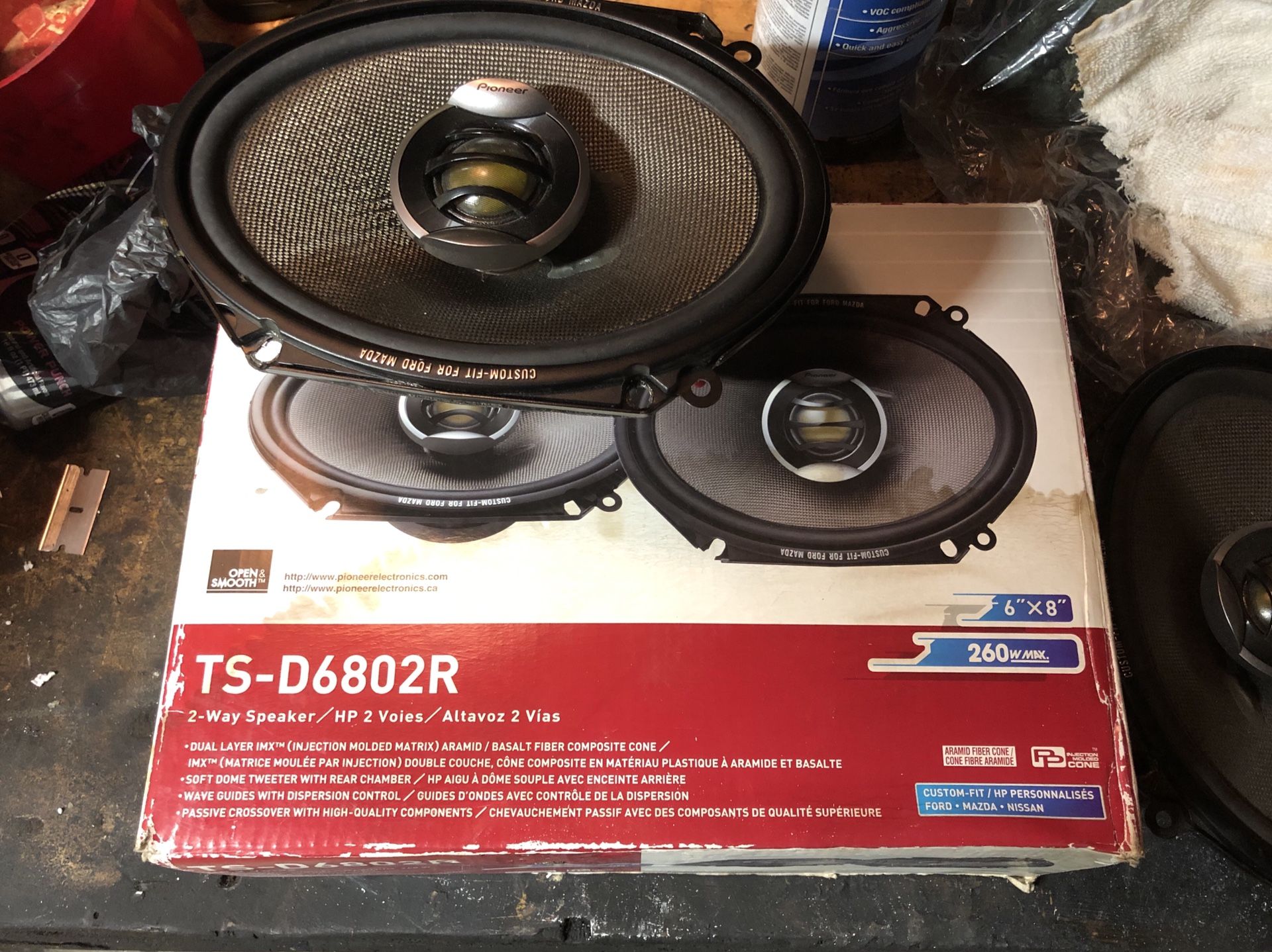2 Pioneer Kevlar edition premium 6x8 component quality speakers ( Ford, Mazda, Nissan )