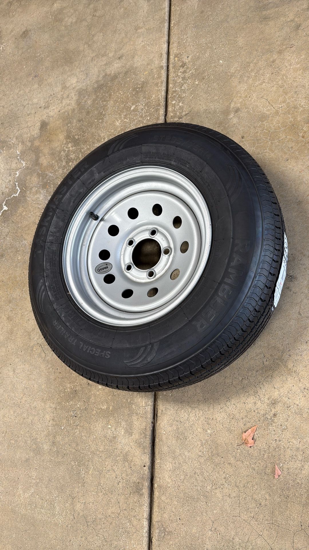 Taskmaster ST205/75R14 TIRE and Vesper Wheel Brand New