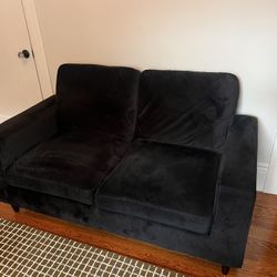 Black Velvet Loveseat