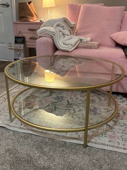 Glass coffee table
