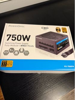PowerSpec 750W 80+ Gold Fully Modular Power Supply