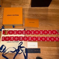 Red Monogram Reversible Belt 