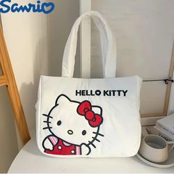 Sanrio Hello Kitty & Friends Puffer Tote Bag-White-Great Christmas Gift 🎄🎀✨️