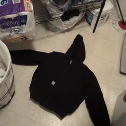 Black Carhartt Jacket Size M J140 Gold Zipper 