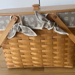 Longaberger Basket, Signed and Dated.
